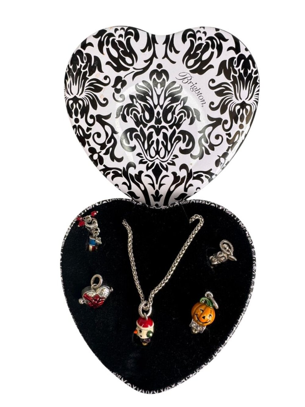 Brighton Seasonal Charm Necklace Snowman Bunny Pumpkin Opening Heart Gift Box 16 - Picture 2 of 13